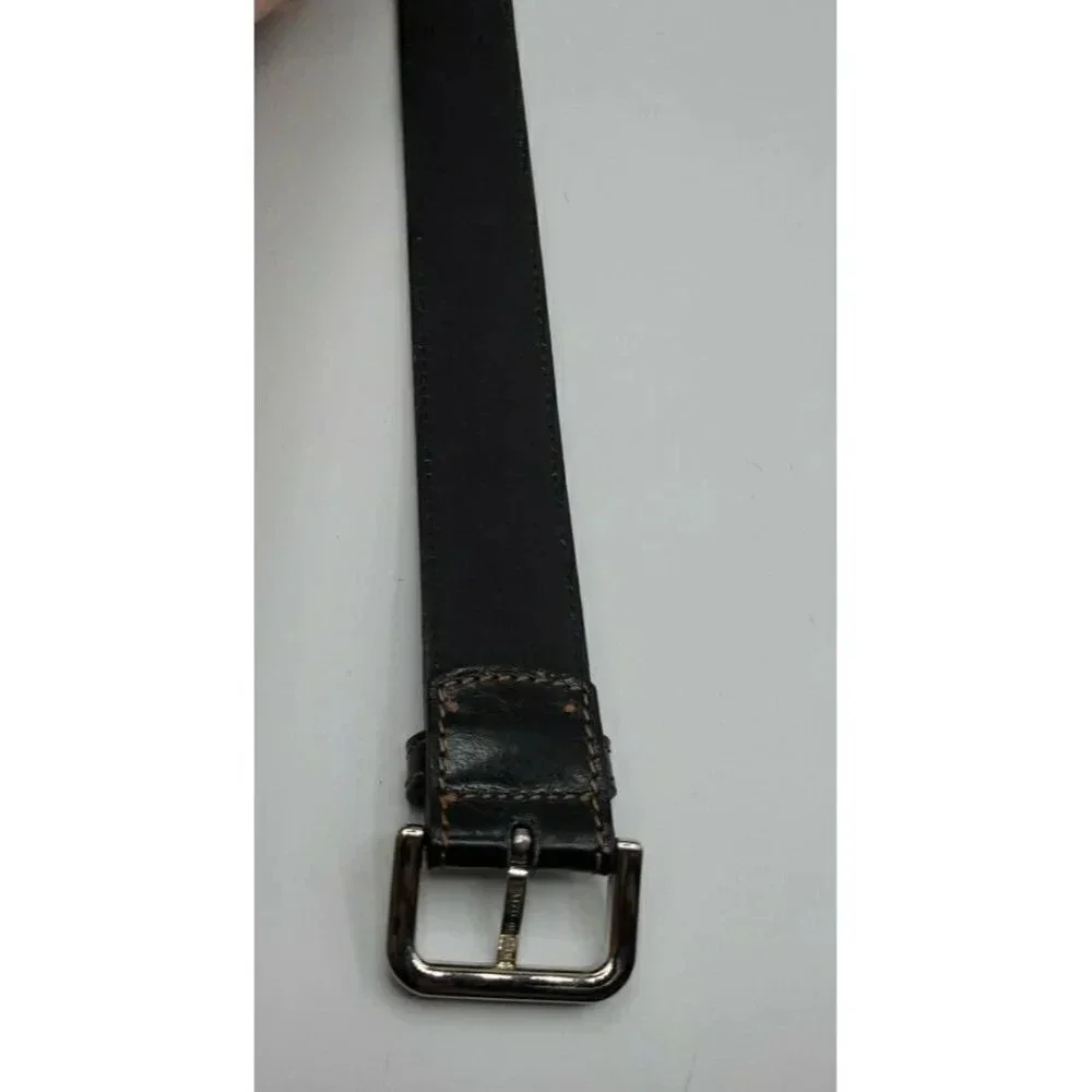 Francesco Biasia Women's Black Genuine Leather Belt Size Med Made in Italy - Picture 8 of 9